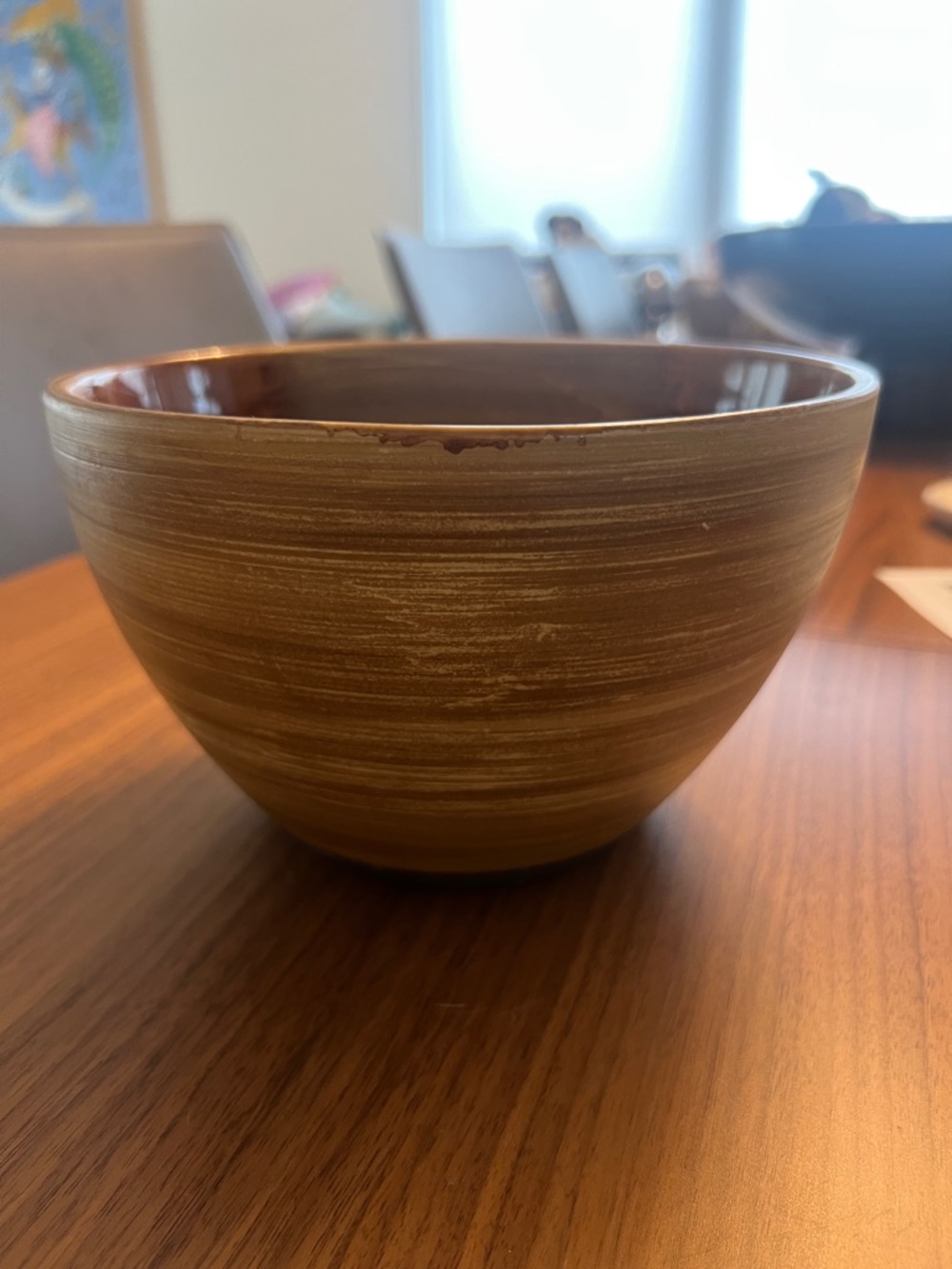 Brown Ceramic Decorative Bowl - Home Art_